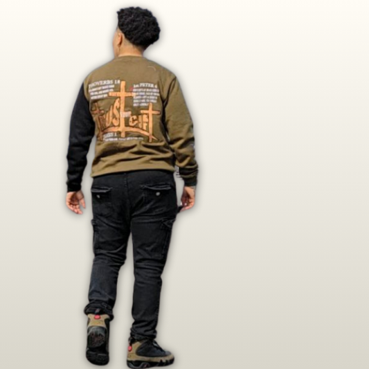 Calvary Scripture sweatshirt - Olive