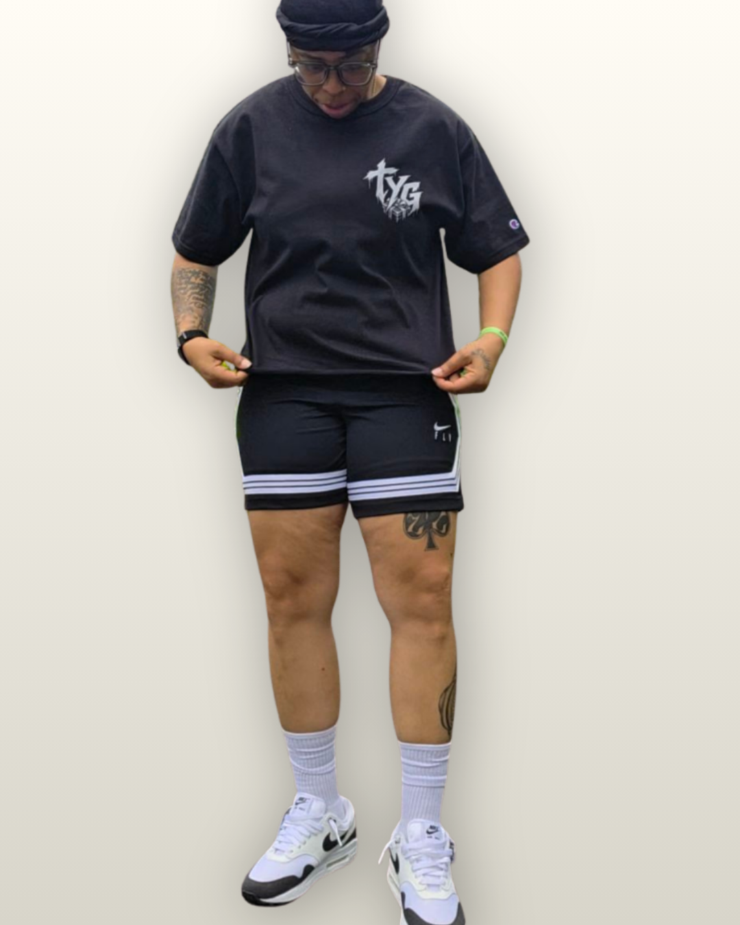 Cropped TYG Tee - Black