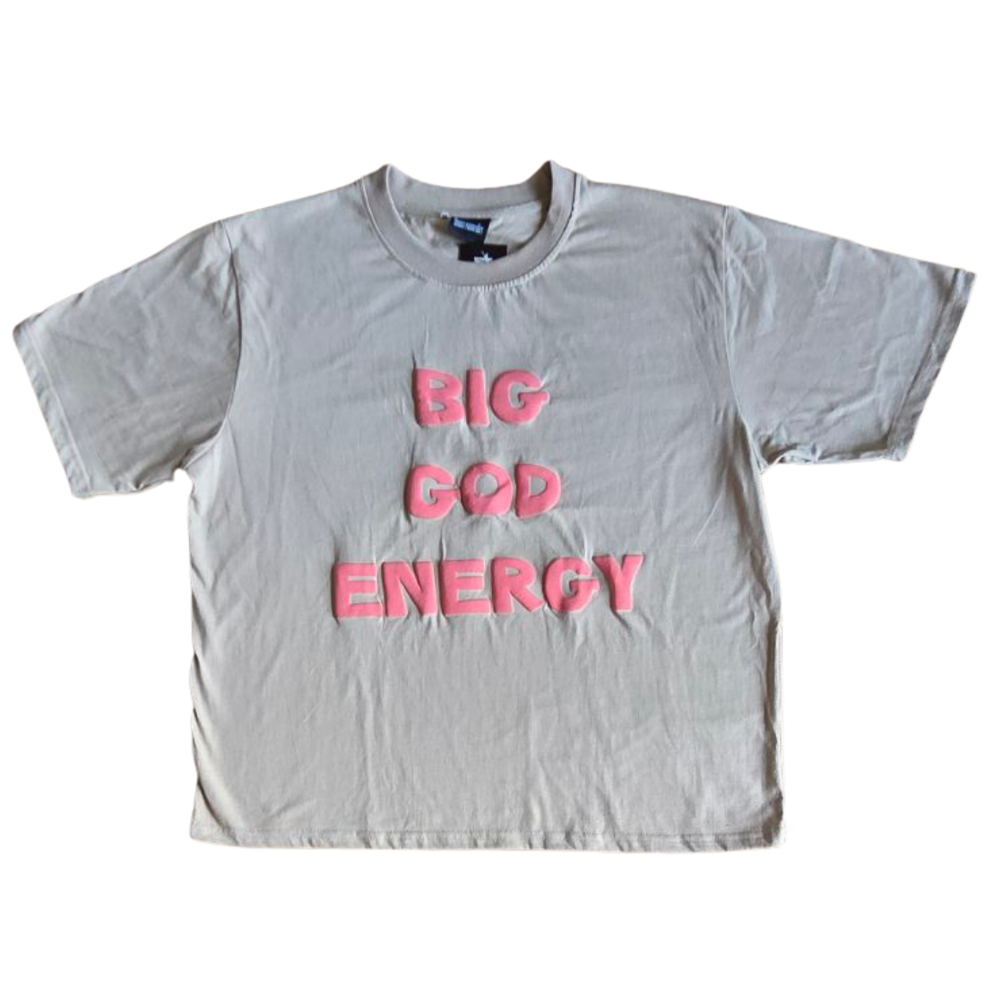 BIG GOD ENERGY Tee - Peach/Tan