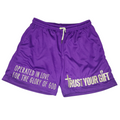 Mesh Classic Logo Shorts - Purple