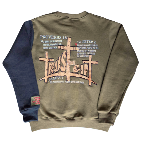 Calvary Scripture sweatshirt - Olive