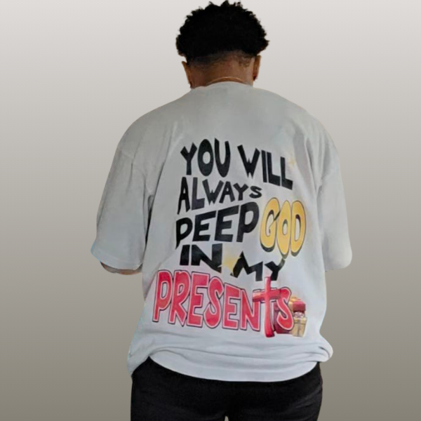 Oversized - God's Presents Tee - Grey