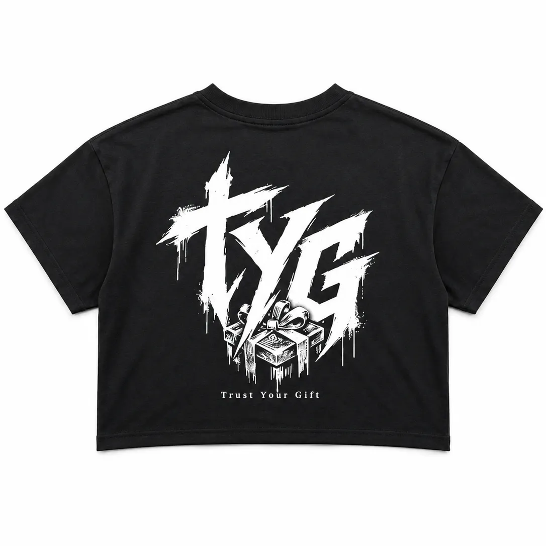 Cropped TYG Tee - Black