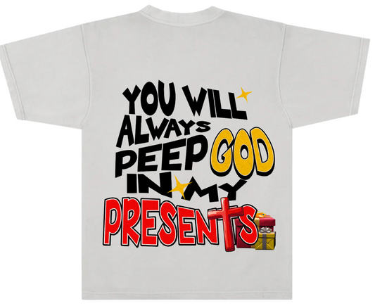Oversized - God's Presents Tee - Grey