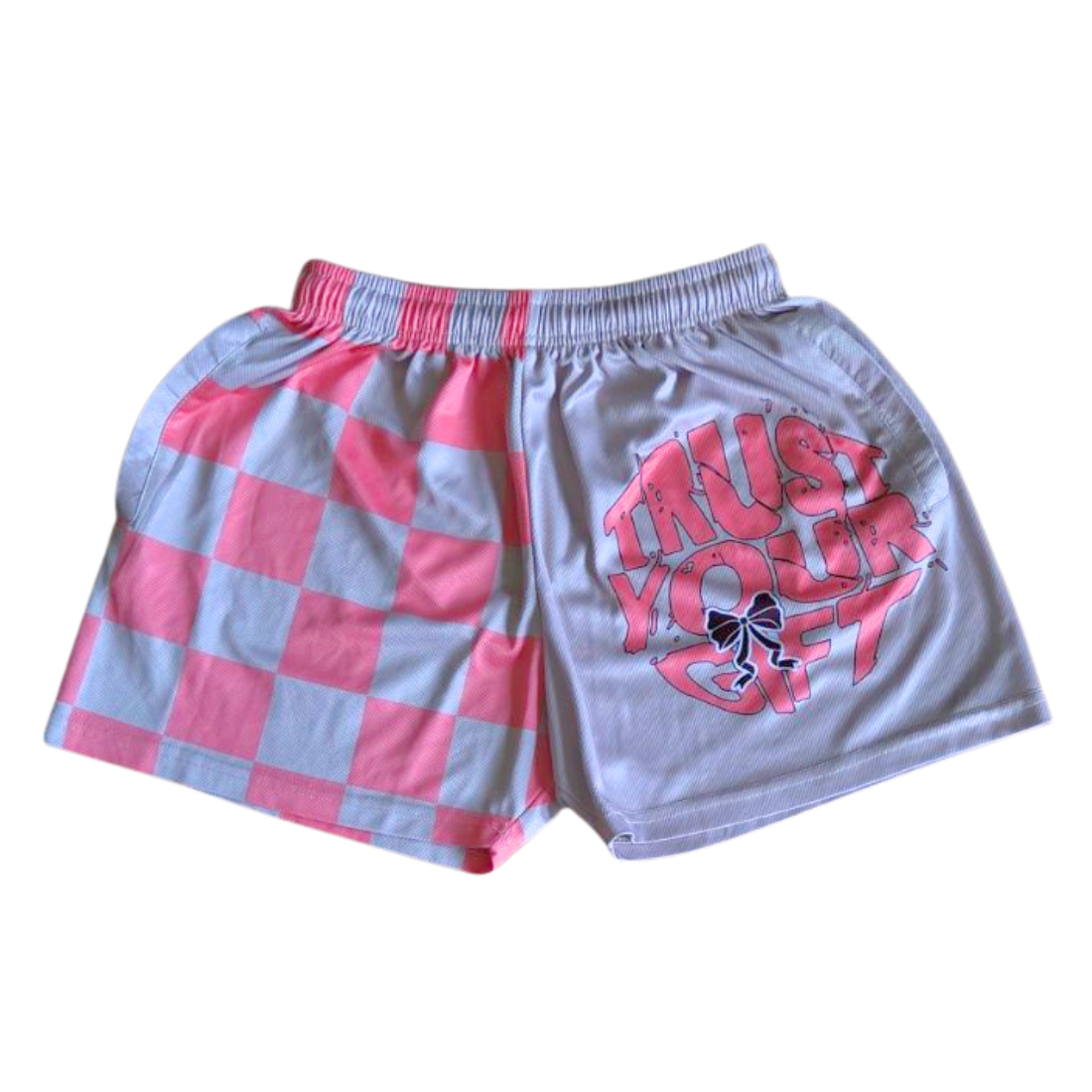 Mesh Peach & Tan Shorts